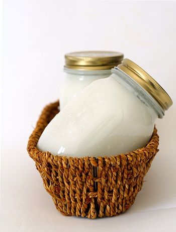 Homemade lotion with coconut oil and Shea butter